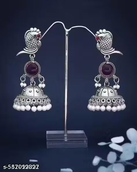 women's Latest Design Monalisa Earrings | Stone Earrings | Stone Earrings for Girls & Women| Pair of Stone Studs | Premium Quality Brass Stone Studs | Pair of Stone Earring by Jewellery Studio (combo of 2)