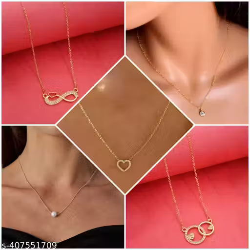 shimmering beautiful necklace combo for women and girls