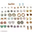 Vassaley Fashionable New Combo Of 30 Multicolour Stud Earrings For Women