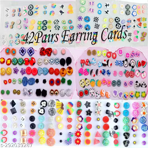 Essential Earrings & Studs 42pairs