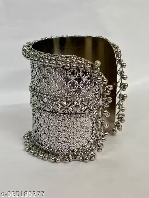 FOLDOVER BRACELET OXIDISED SILVER BRACELET