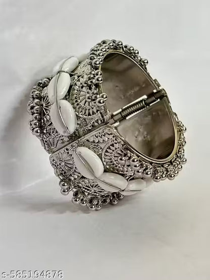 FOLDOVER BRACELET OXIDISED SILVER BRACELET