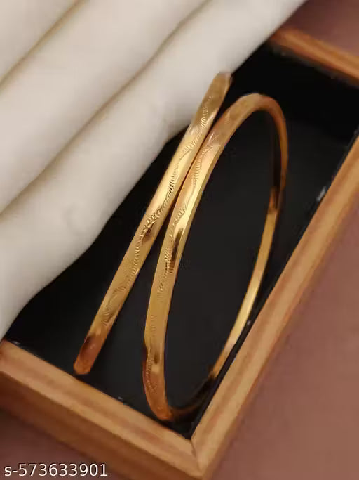 Charming Polished Brass Kadli Set to Match Ethnic Outfits