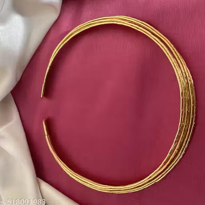 josephine multi layer 18kt gold plated neck hasli for women