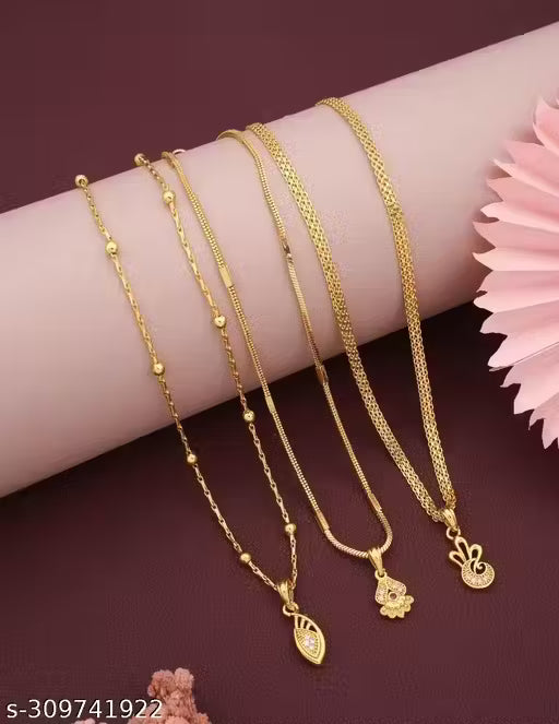 Shubh Jewels New Trending And Stylish Necklaces For Girls And Women (Combo Pack Of 3)