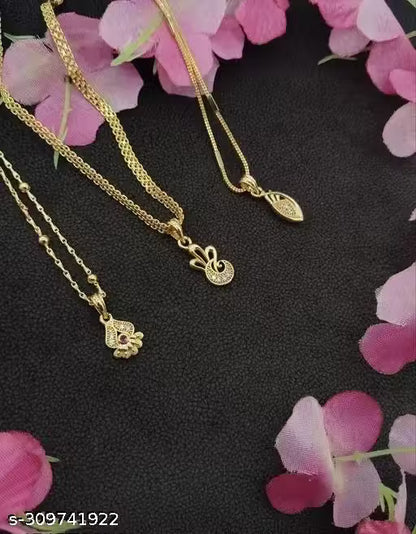 Shubh Jewels New Trending And Stylish Necklaces For Girls And Women (Combo Pack Of 3)