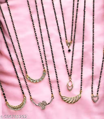 shimmering beautifull pack of 7 mangalsutras for womens